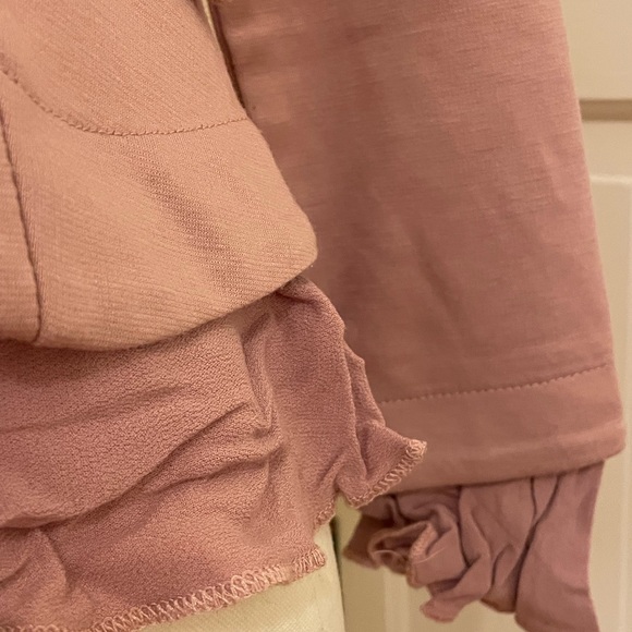 💖 Blush Pink Ruffle Cardigan - Picture 3 of 6
